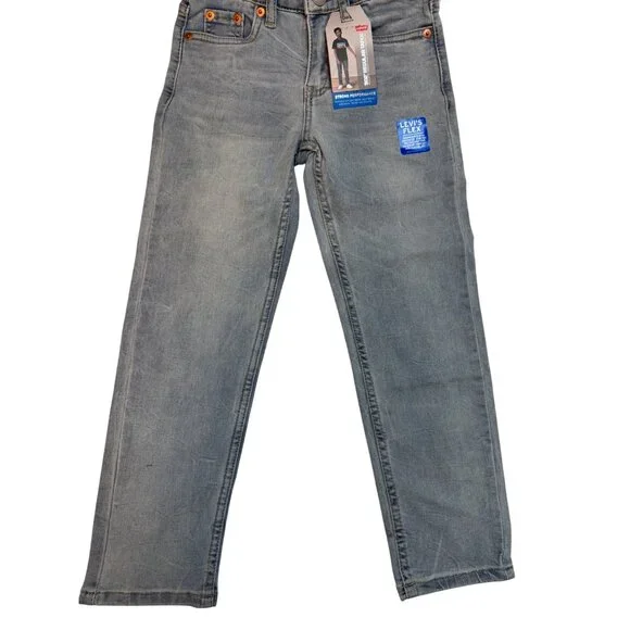 NWT Levis 502 Size 7 Boys Regular 31X30 Taper Fit Jeans 7 Reg Light Wash Denim - Picture 5 of 11